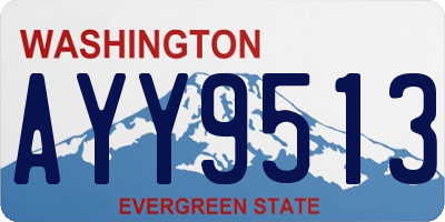 WA license plate AYY9513