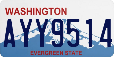 WA license plate AYY9514