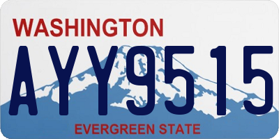 WA license plate AYY9515