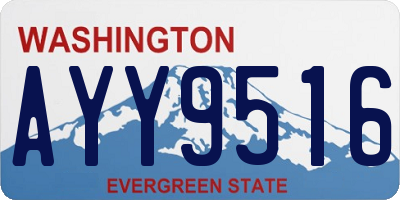 WA license plate AYY9516