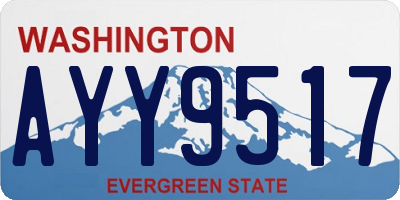 WA license plate AYY9517