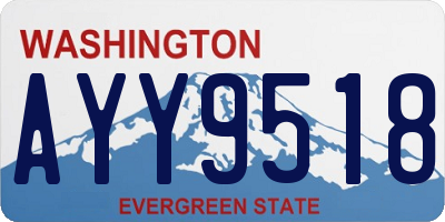 WA license plate AYY9518