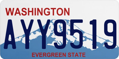 WA license plate AYY9519