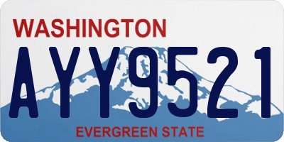 WA license plate AYY9521