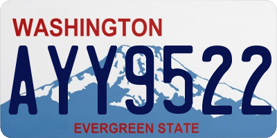 WA license plate AYY9522