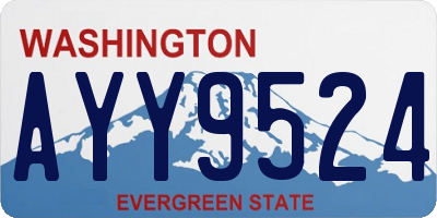 WA license plate AYY9524