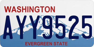 WA license plate AYY9525