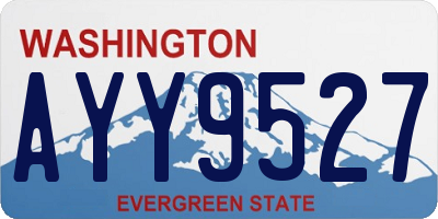 WA license plate AYY9527