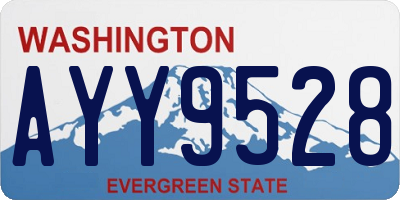 WA license plate AYY9528