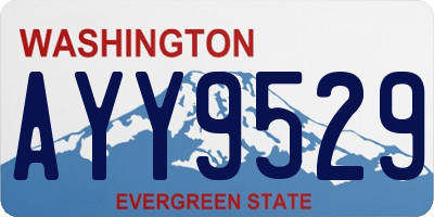 WA license plate AYY9529