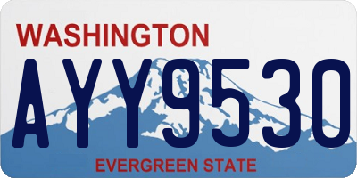 WA license plate AYY9530