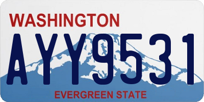 WA license plate AYY9531