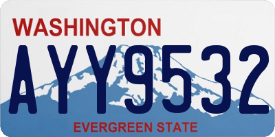 WA license plate AYY9532