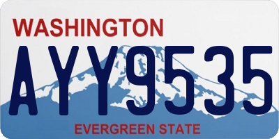 WA license plate AYY9535