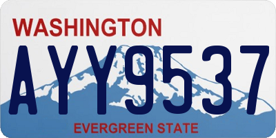 WA license plate AYY9537