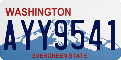 WA license plate AYY9541