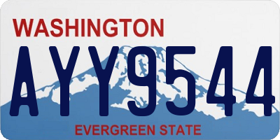 WA license plate AYY9544