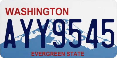 WA license plate AYY9545