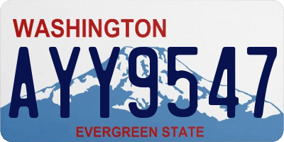 WA license plate AYY9547