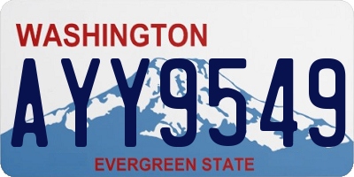 WA license plate AYY9549