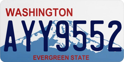 WA license plate AYY9552