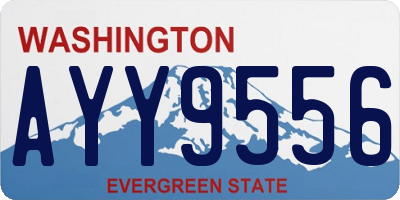 WA license plate AYY9556