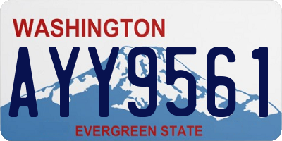 WA license plate AYY9561