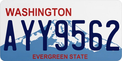 WA license plate AYY9562