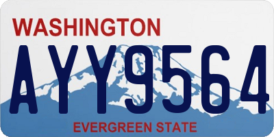 WA license plate AYY9564