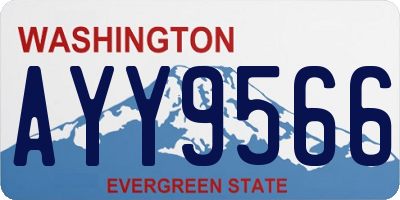 WA license plate AYY9566