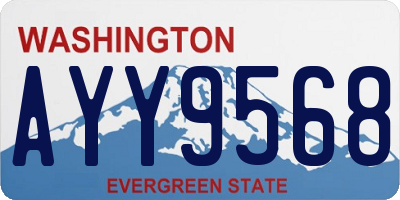 WA license plate AYY9568