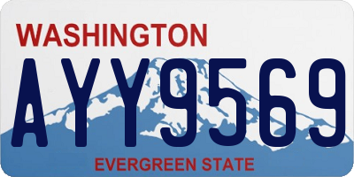 WA license plate AYY9569