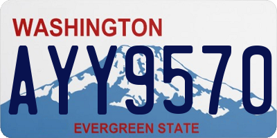 WA license plate AYY9570