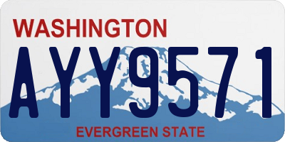 WA license plate AYY9571