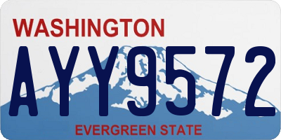 WA license plate AYY9572