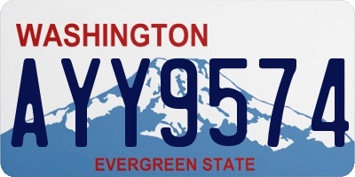 WA license plate AYY9574