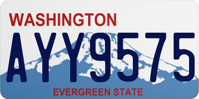 WA license plate AYY9575