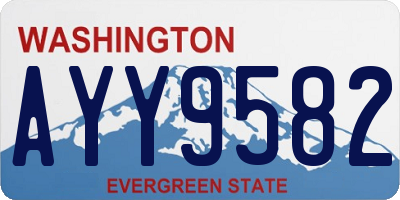 WA license plate AYY9582