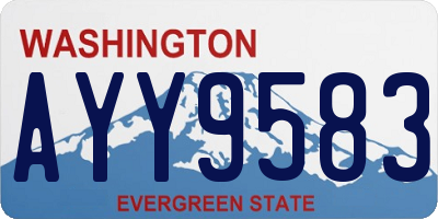 WA license plate AYY9583