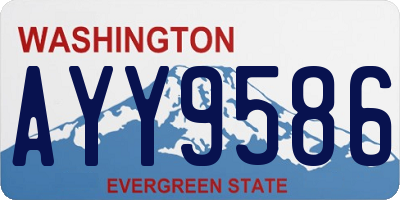 WA license plate AYY9586