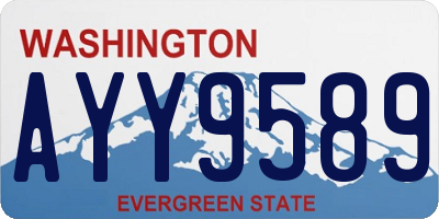 WA license plate AYY9589