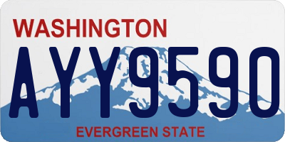 WA license plate AYY9590