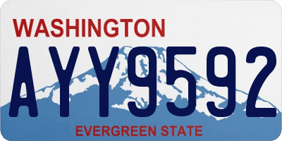 WA license plate AYY9592