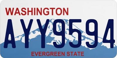 WA license plate AYY9594