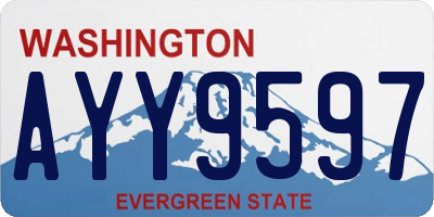 WA license plate AYY9597