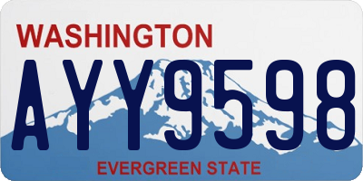 WA license plate AYY9598