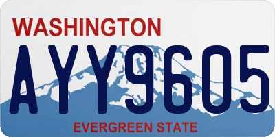 WA license plate AYY9605