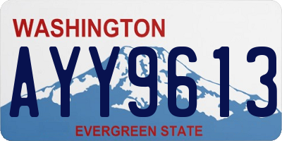 WA license plate AYY9613