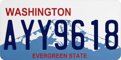 WA license plate AYY9618