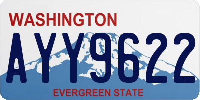 WA license plate AYY9622